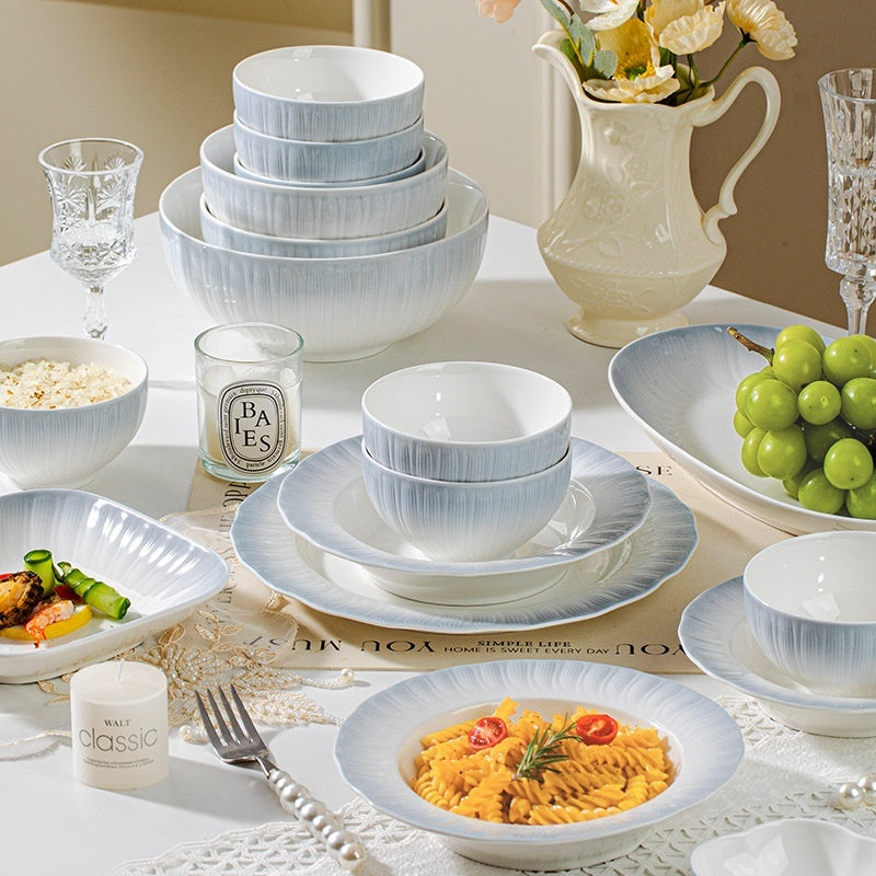 Forbidden City Cultural Creative Jingdezhen Ceramic Underglaze Color Tableware High-end Rice Plate