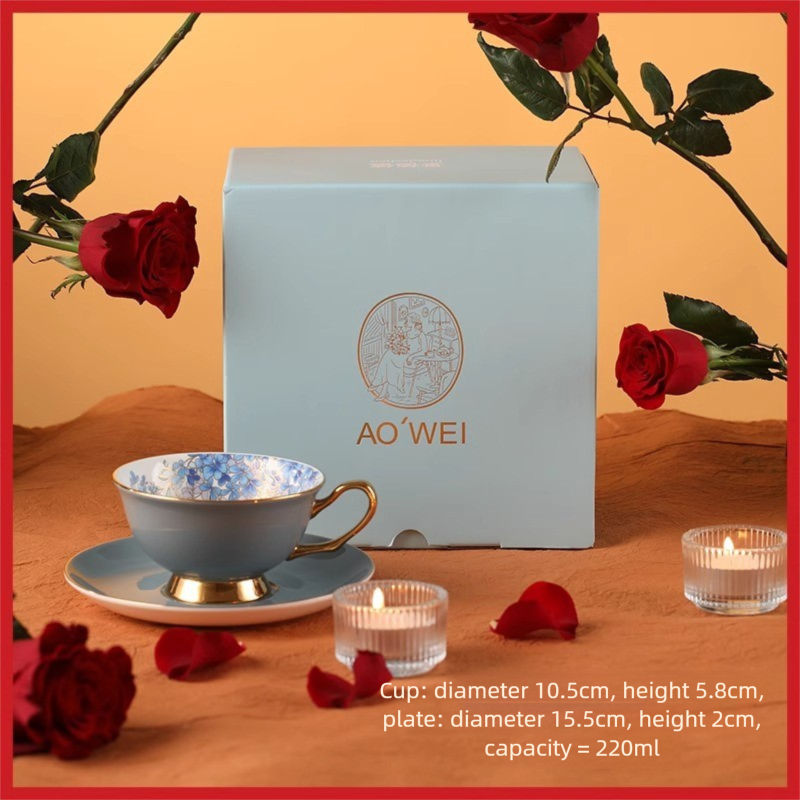 Jingdezhen Ceramic Custom Cup Saucer Teapot Teacup Afternoon Tea Set Housewarming Gift Coffee Cup Set Gift Box
