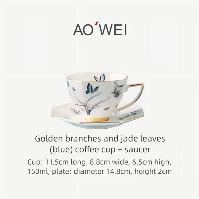 Jingdezhen Ceramic Custom Coffee Cup and Saucer Teacher's Day National Day Gift for Best Friend Wedding Gift Gift Box