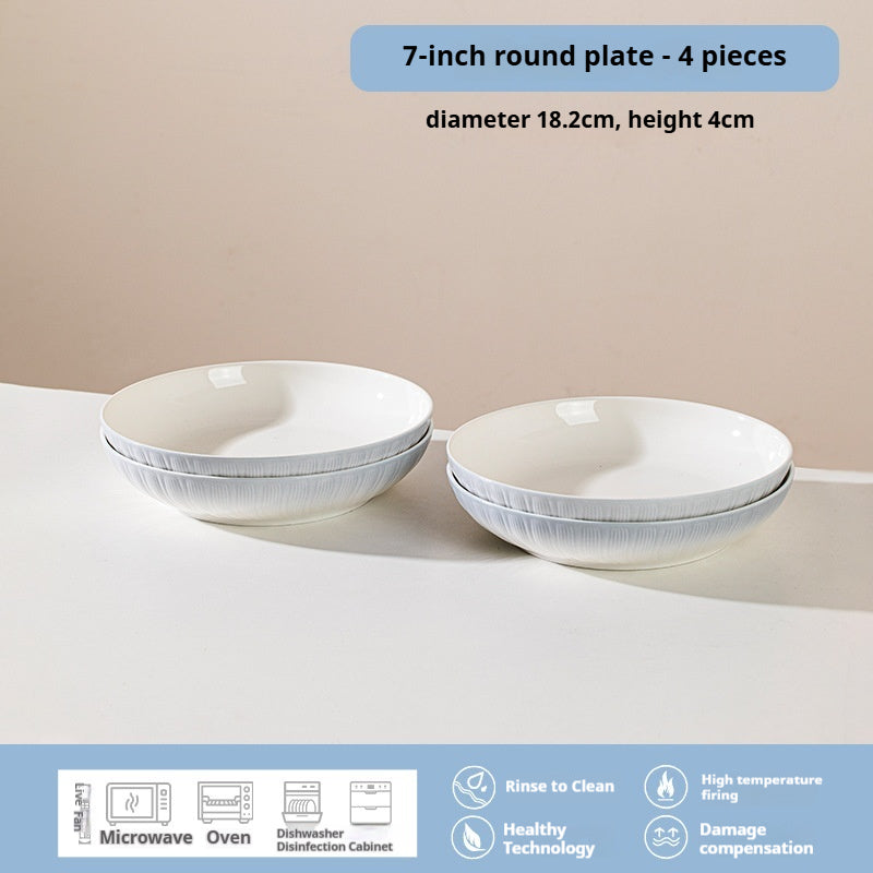 Forbidden City Cultural Creative Jingdezhen Ceramic Underglaze Color Tableware High-end Rice Plate
