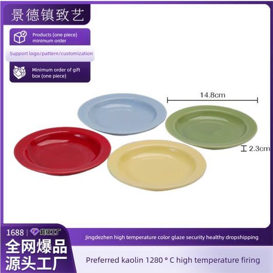 Jingdezhen Ceramic Cat Bowl Pet UFO Bowl Custom Dog Bowl Cat Plate Cat Food Bowl Cat Feeding Bowl Factory Direct