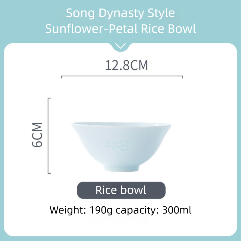 Jingdezhen Celadon Exquisite Tableware Custom Gift Set Light Luxury Chinese Style Bowl and Plate Set Household Ceramic Bowl and Plate Set