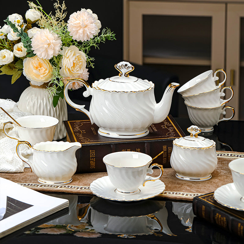 Jingdezhen Porcelain Coffee Cup & Saucer Set / Luxury Gift Box