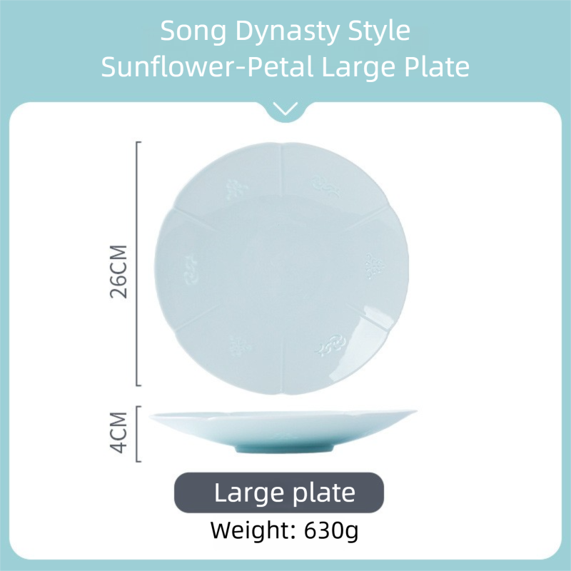 Jingdezhen Celadon Exquisite Tableware Custom Gift Set Light Luxury Chinese Style Bowl and Plate Set Household Ceramic Bowl and Plate Set