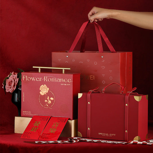 Jingdezhen Ceramic Tableware Gift Custom High-end Festival Gift Box New Year Gift Box Wedding Housewarming Gift Box Customization