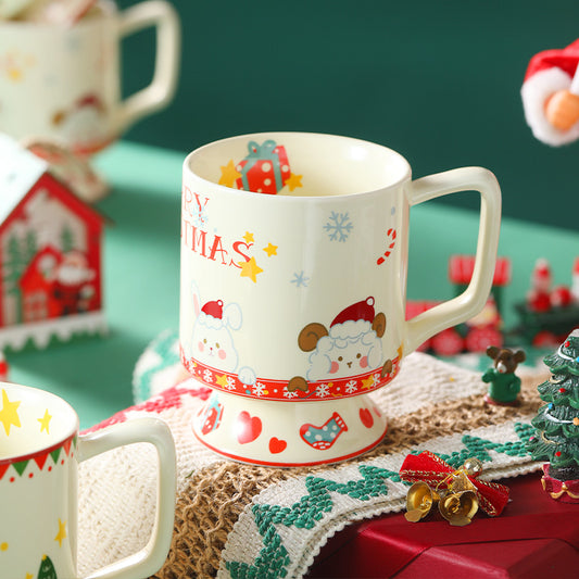 Cute Mug Breakfast Cup Household Drinking Cup High-Value Couple Matching Cup New Wedding Birthday Gift Goblet
