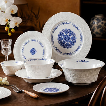 Dunhuang Creative Jingdezhen Bone China Tableware Set – Custom Bowls & Plates Gift
