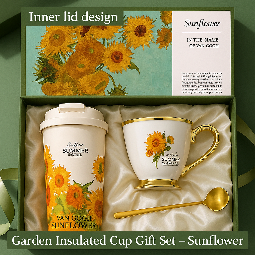 Christmas gifts for employees and clients, company annual meeting gifts, and practical, high-end lily-of-the-valley pattern insulated mugs.