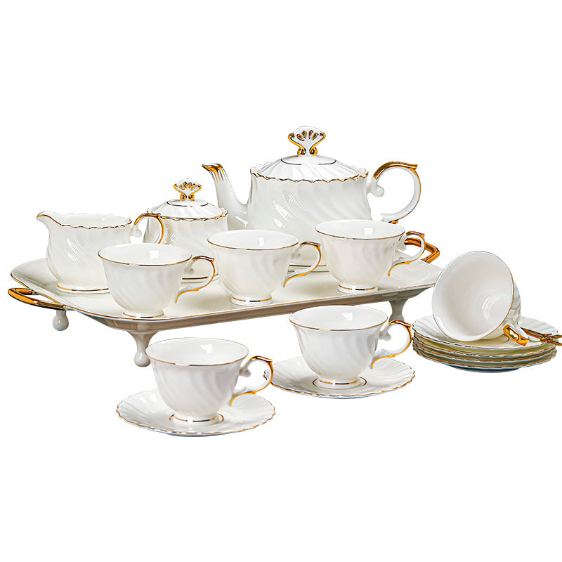 Jingdezhen Porcelain Coffee Cup & Saucer Set / Luxury Gift Box
