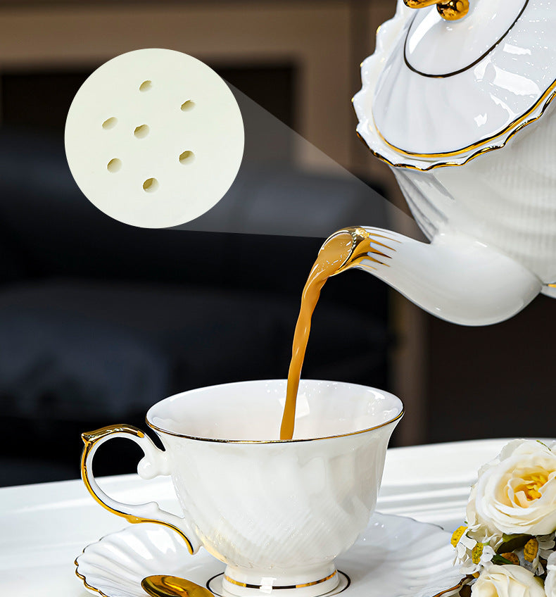 Jingdezhen Porcelain Coffee Cup & Saucer Set / Luxury Gift Box