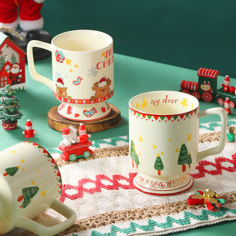 Cute Ceramic Mug – Breakfast Cup & Couple Goblet for Wedding & Birthday Gifts