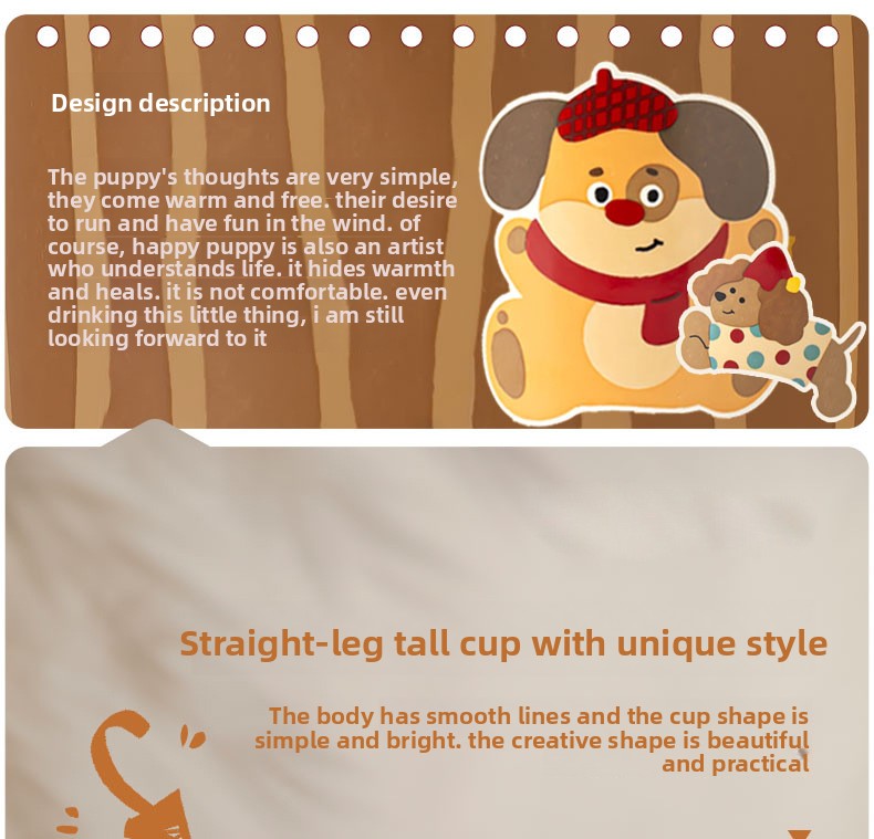 Cartoon Ceramic Underglaze Color Mug Customized for Girls High-Value Home Drinking Cup Large Capacity Birthday Gift