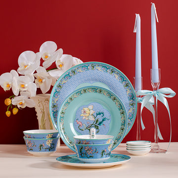 Forbidden City Jingdezhen Ceramic Tableware Gift Set – Chinese Style Bowls & Plates