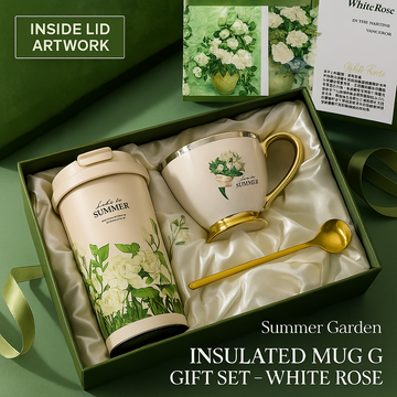 Christmas gifts for employees and clients, company annual meeting gifts, and practical, high-end lily-of-the-valley pattern insulated mugs.
