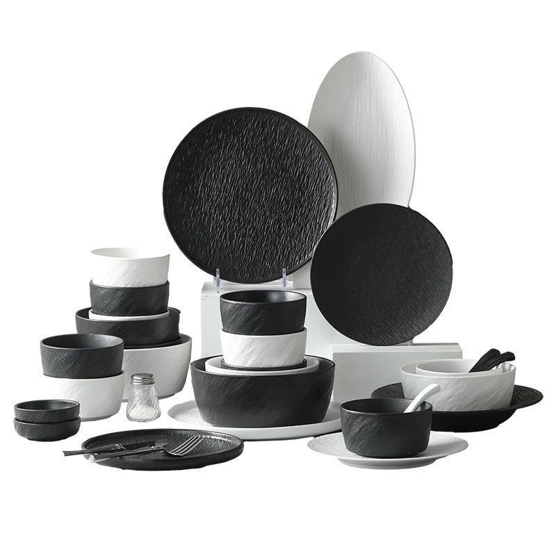 Underglaze Color Tableware Set – Ceramic Bowls & Plates for Home