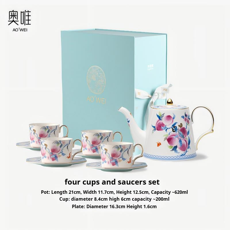 Jingdezhen Source Factory Holiday Gift Set Afternoon Tea Coffee Cup Saucer Tea Set Mug Milk Tea Cup