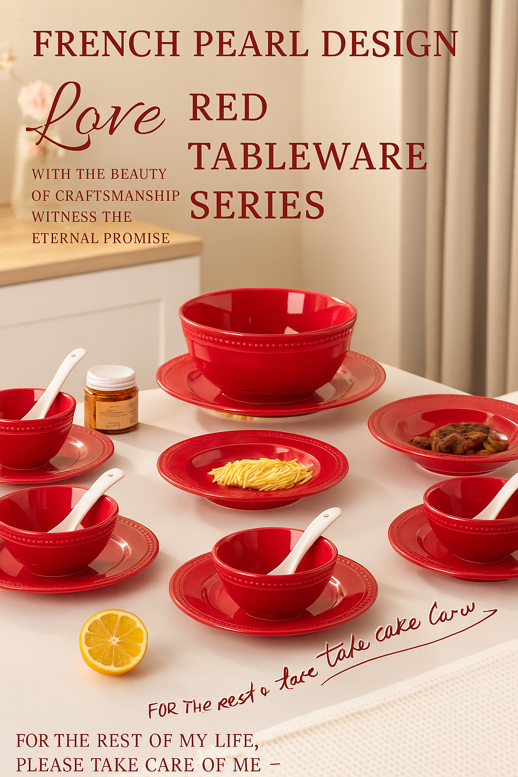 French Relief Ceramic Tableware Gift Set – Elegant Bowls & Plates for Wedding or Housewarming