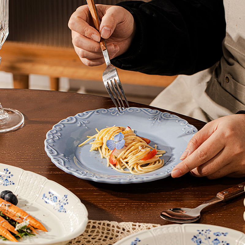 French Retro Tableware Set 2025 – Elegant Ceramic Bowls & Plates for Home & Gifts