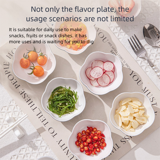 Jingdezhen Ceramic Flavor Plate Custom Home Hot Pot Dipping Sauce Plate Snack Small Plate Dish Plate Pickle Plate Soy Sauce Vinegar Plate