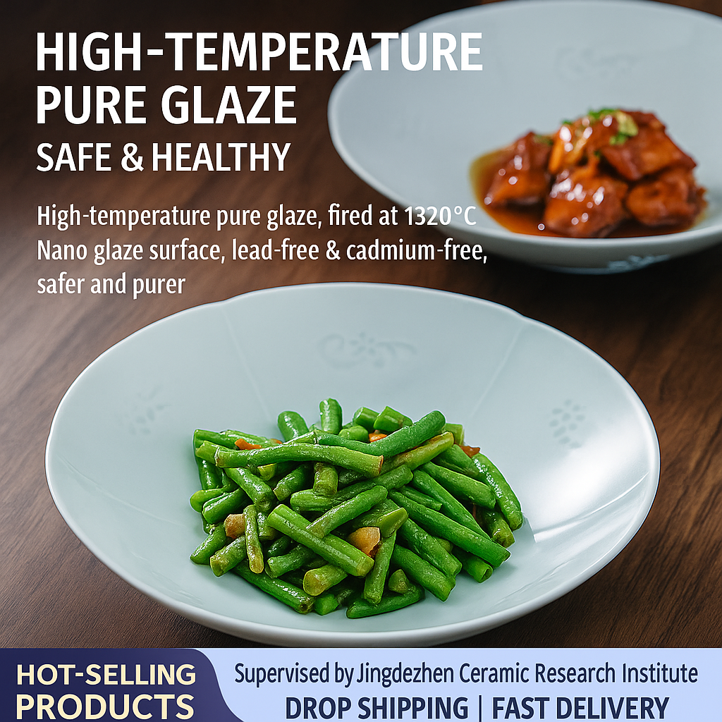 Jingdezhen Celadon Tableware Gift Set – Luxury Chinese Ceramic Bowls & Plates