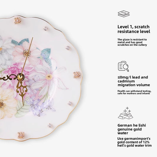 Jingdezhen High-Temperature Ceramic High-End Creative Clock Dial High-Value Birthday Gift Light Luxury Cultural and Creative Gift Souvenir
