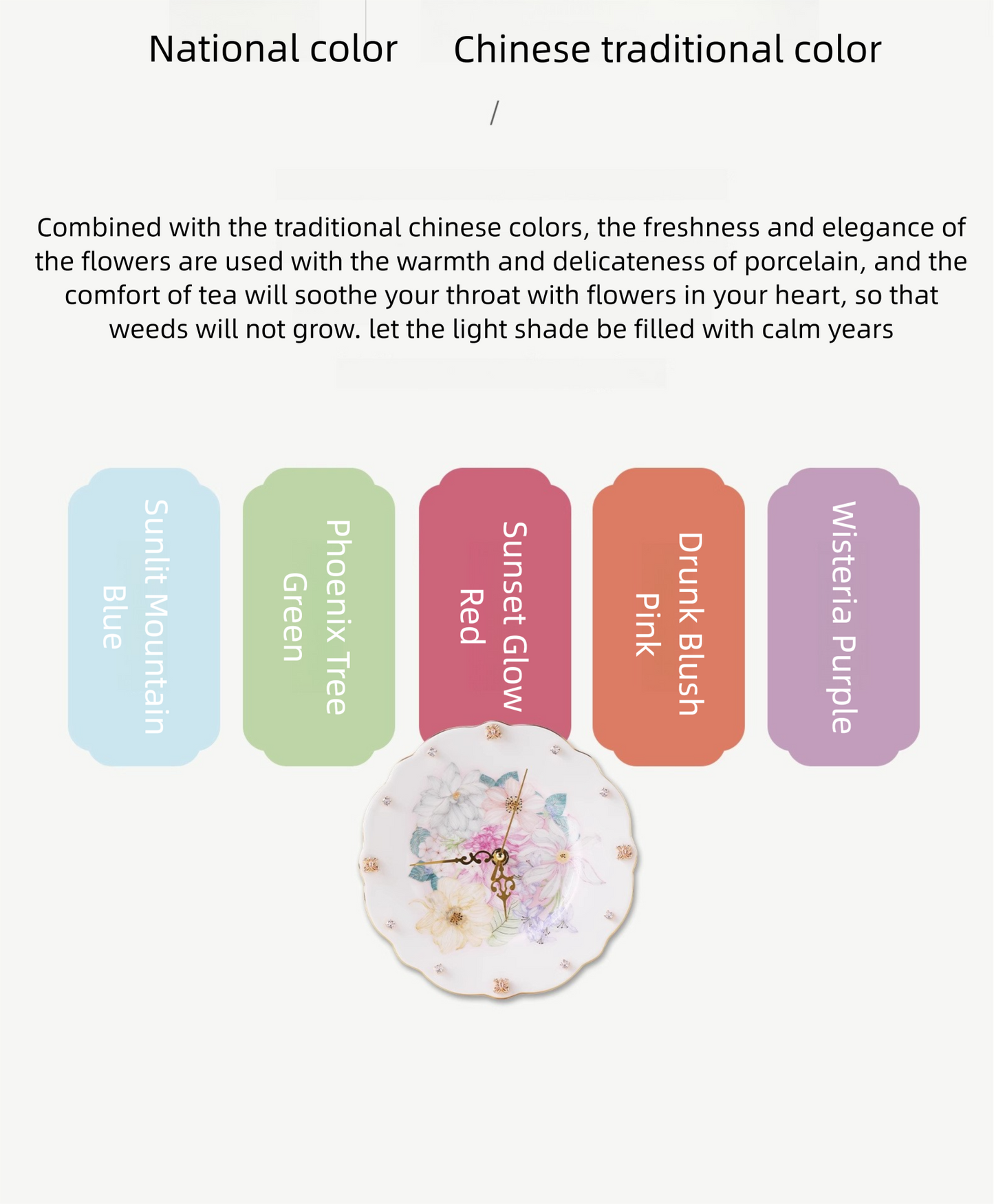 Jingdezhen High-Temperature Ceramic High-End Creative Clock Dial High-Value Birthday Gift Light Luxury Cultural and Creative Gift Souvenir