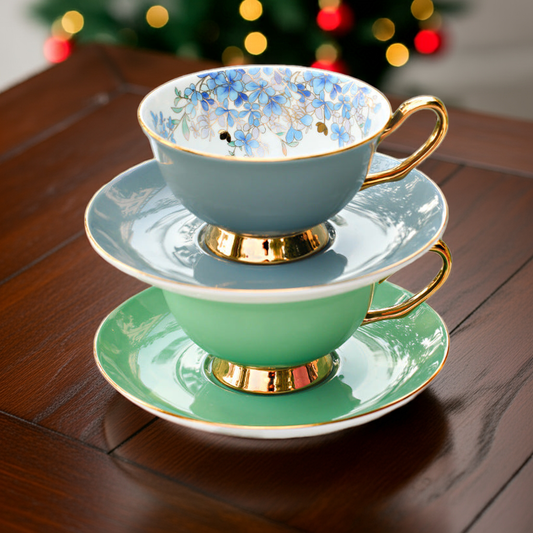 Jingdezhen Ceramic Custom Cup Saucer Teapot Teacup Afternoon Tea Set Housewarming Gift Coffee Cup Set Gift Box